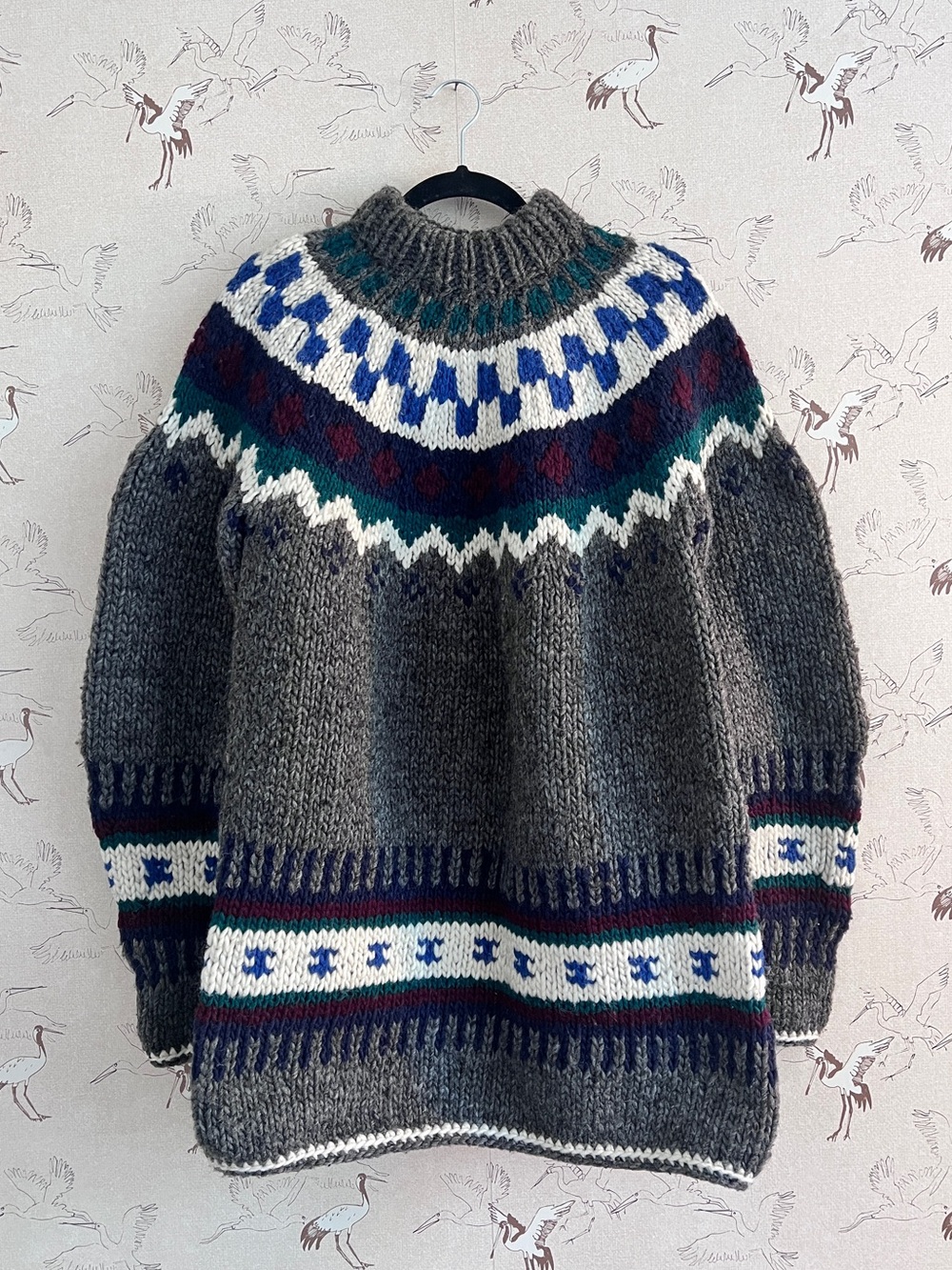 Vintage artesanias gladys Nordic fair isle sweater chunky knit - Picture 1 of 5